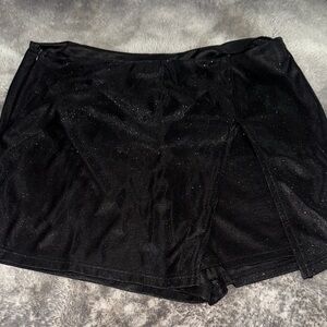 Black Glitter Women's Skort